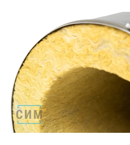 Оцинкованные минераловатные цилиндры высокой плотности ЭКОРОЛЛ КВ-150 Zn