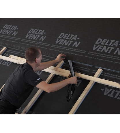 Диффузионная полипропиленовая мембрана с самоклеящейся лентой DELTA-VENT N PLUS