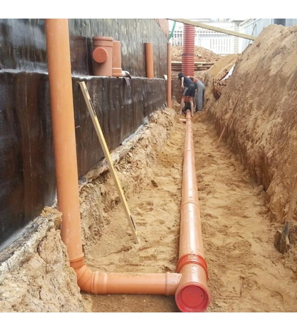 Полипропиленовая заглушка трубы 110 наружной канализации Контур ОРАНЖ