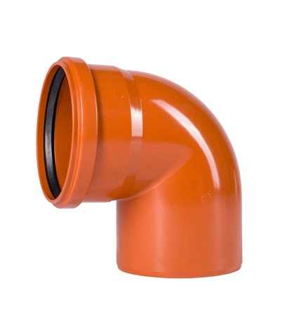 Полипропиленовый отвод наружной канализации Контур ОРАНЖ