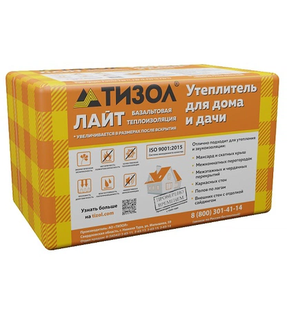 Базальтовая мягкая плита ТИЗОЛ EURO-ЛАЙТ