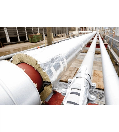 Фольгированные ламельные базальтовые цилиндры ЭКОРОЛЛ КВ-35/50 ФА