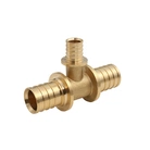 Тройник аксиальный надвижной латунный переходной