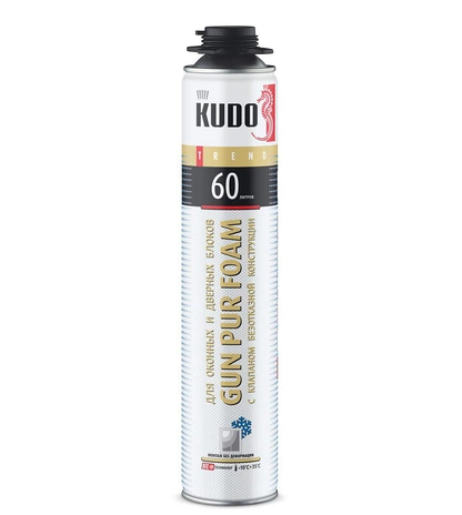 Профессиональная зимняя монтажная пена KUDO WINDOW TREND 60+ WINTER 1 л
