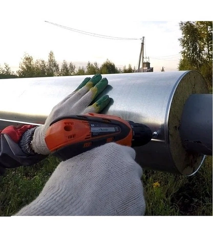 Оцинкованные минераловатные цилиндры ЭКОРОЛЛ КВ-100 Zn