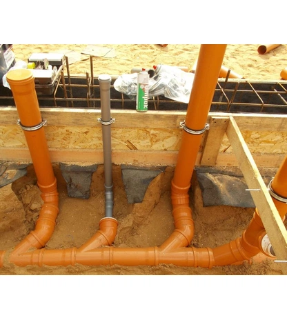 Полипропиленовый тройник наружной канализации ДУ 110 Контур ОРАНЖ