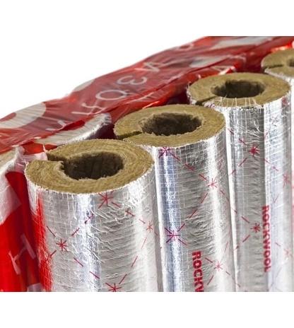 Фольгированные базальтовые цилиндры ROCKWOOL 100 Кф