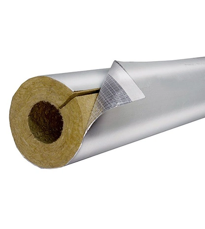 Фольматканевые минераловатные цилиндры высокой плотности PAROC PRO Section 140 Clad