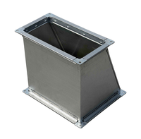 Оцинкованный переход воздуховода с прямоугольного на прямоугольное сечение