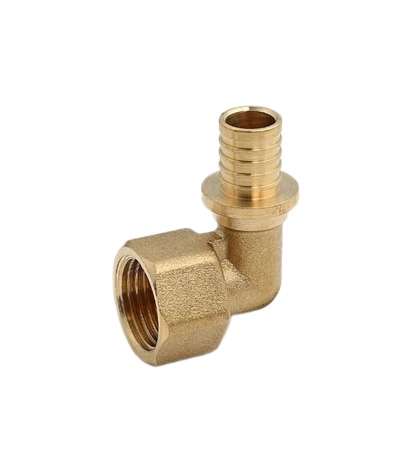 Угольник аксиальный надвижной латунный ВР с переходом на внутреннюю резьбу