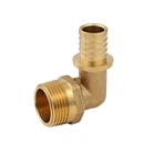 Угольник аксиальный надвижной латунный НР с переходом на наружную резьбу