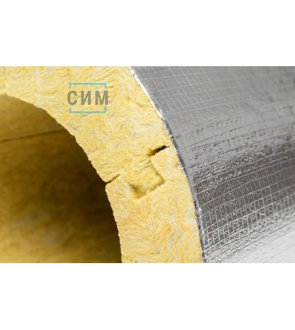 Фольгированные базальтовые цилиндры высокой плотности ЭКОРОЛЛ КВ-150 ФА