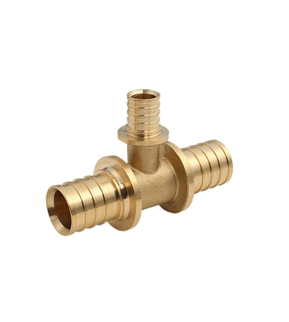 Тройник аксиальный надвижной латунный переходной