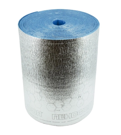 Самоклеящийся фольгированный рулон НПЭ Пенофол 2000 тип С