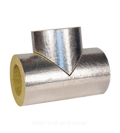 Фольгированные минераловатные тройники ЭКОРОЛЛ КВ-80 ФА