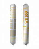 Атмосферостойкий чёрный силиконовый герметик для структурного остекления KRONbuild WS-650, объём 600 мл