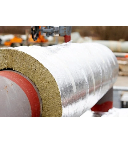 Фольгированные ламельные базальтовые цилиндры ЭКОРОЛЛ КВ-35/50 ФА