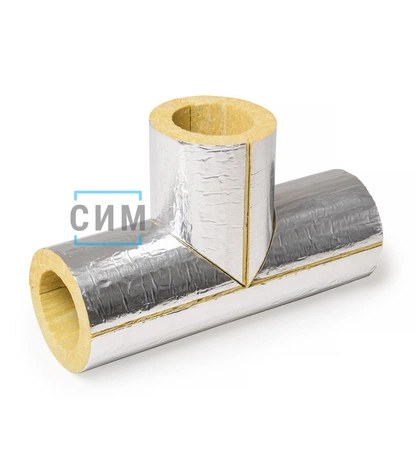 Негорючие фольгированные минераловатные тройники высокой плотности ЭКОРОЛЛ КВ-120 Ф