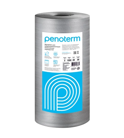 Рулон для виброшумоизоляции плавающего пола Penoterm НПП ЛЭ