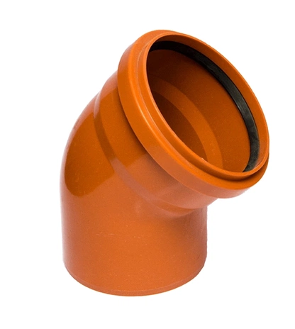 Полипропиленовый отвод наружной канализации Контур ОРАНЖ