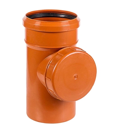 Полипропиленовая ревизия наружной канализации Контур ОРАНЖ