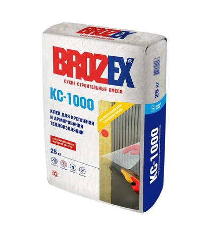 Клей для теплоизоляции BROZEX КС-1000, 25 кг