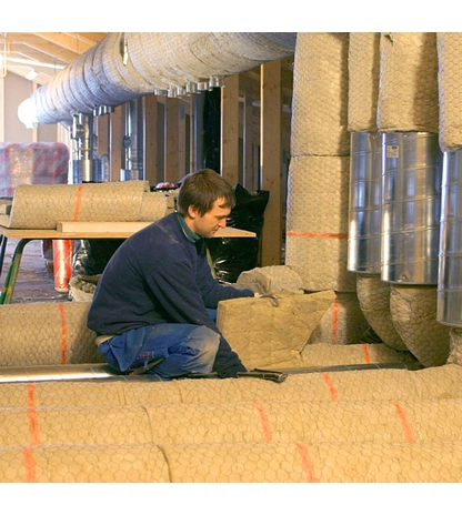 Прошивной огнезащитный базальтовый мат ROCKWOOL WIRED MAT 80