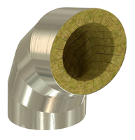 Фольгированные ламельные базальтовые отводы 90° ЭКОРОЛЛ КВ-35 ФА