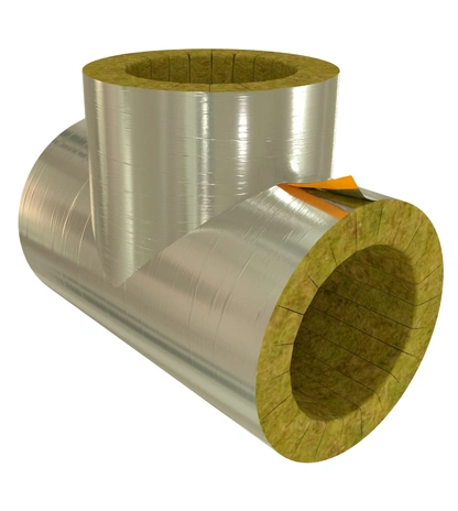 Фольматканевые ламельные базальтовые тройники ЭКОРОЛЛ КВ-50 ФТ-У для улицы