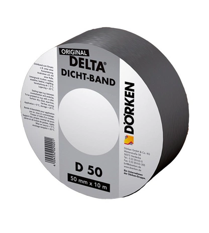 Уплотнительная самоклеящаяся лента из битум-каучука для контробрешётки DELTA-DICHT-BAND D 50