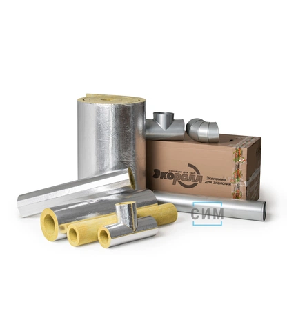 Фольгированные минераловатные тройники ЭКОРОЛЛ КВ-100 ФА