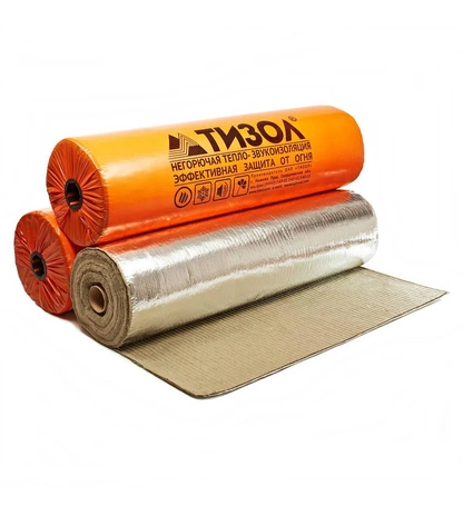 Фольгированный огнезащитный базальтовый материал ТИЗОЛ МБОР-5Ф