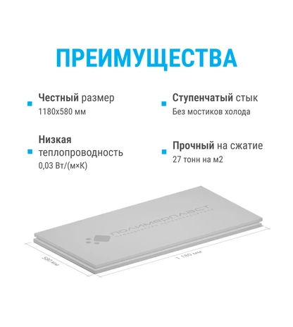 ГРАФИТ+ ЭПС-35 плита из экструдированного пенополистирола