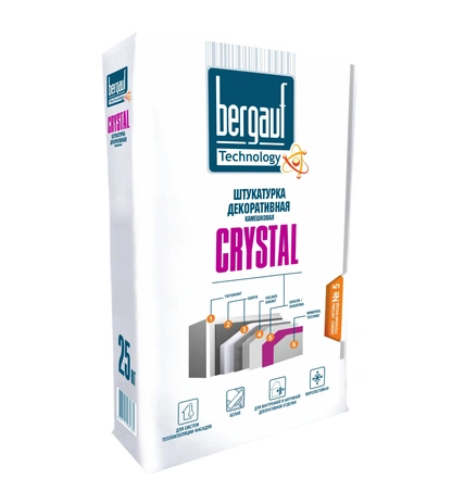 Штукатурка декоративная камешковая Bergauf Crystal 25 кг
