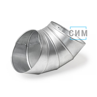 Отвод кожуха 90° из оцинкованной стали