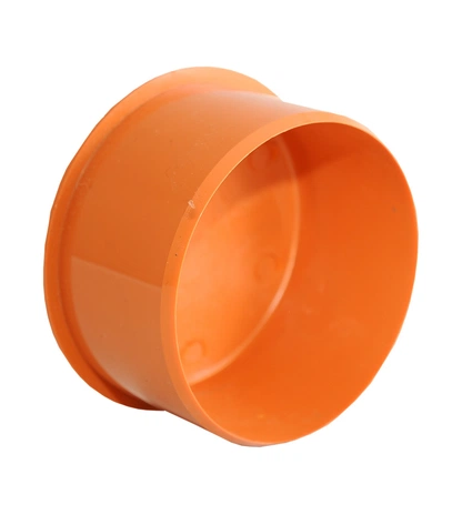 Полипропиленовая заглушка трубы 110 наружной канализации Контур ОРАНЖ