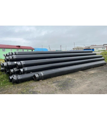 Труба в ППУ изоляции стальная электросварная ст09г2с в ПЭ оболочке