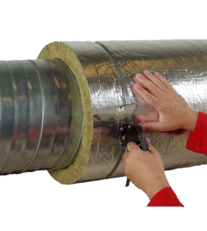 Фольгированный ламельный базальтовый мат ЭКОРОЛЛ 35 ФА