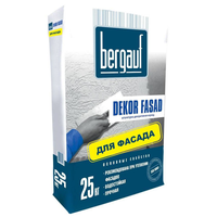 Штукатурка декоративная серая короед Bergauf Dekor Facade 25 кг