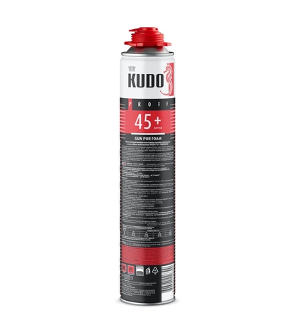 Профессиональная огнестойкая полиуретановая пена KUDO PROFF 45+ FIREPROOF 1 л