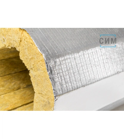 Фольгированный ламельный базальтовый мат ЭКОРОЛЛ 35 ФА