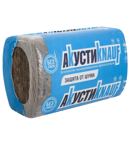 Звукоизоляционная минераловатная плита без смол АкустиKNAUF
