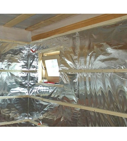 Фольга алюминиевая гладкая 80 мкм для бани и сауны