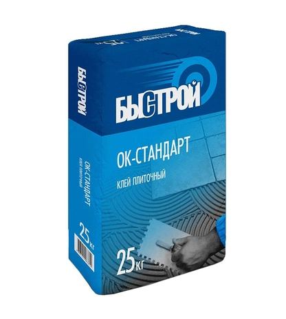 Клей для керамической плитки БЫСТРОЙ ОК-СТАНДАРТ 25 кг