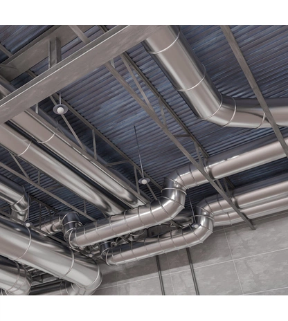 Отвод круглого воздуховода из оцинкованной стали 30°