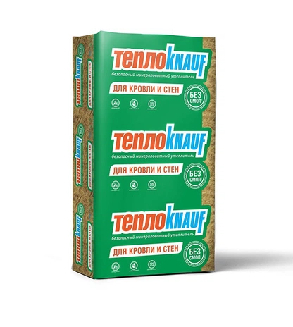 Минераловатная плита без смол ТеплоKNAUF Для КРОВЛИ И СТЕН (КОТТЕДЖ) TS 036 Aquastatic