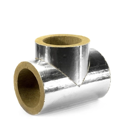 Негорючие фольгированные минераловатные тройники ЭКОРОЛЛ КВ-80 Ф