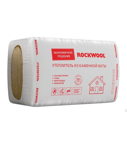 Гидрофобизированная базальтовая плита ROCKWOOL Утеплитель ЭКОНОМ