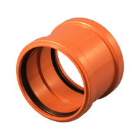 Полипропиленовая муфта соединительная двухраструбная Ду 110 Контур ОРАНЖ