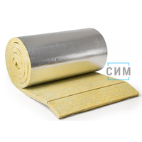 Фольгированный ламельный базальтовый мат ЭКОРОЛЛ 35 ФА